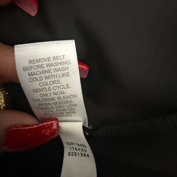 J.Jill Women's Black Velvet/Velour Faux Wrap A Line 3/4 Sleeve V-Neck Sz M Tall - Picture 13 of 13